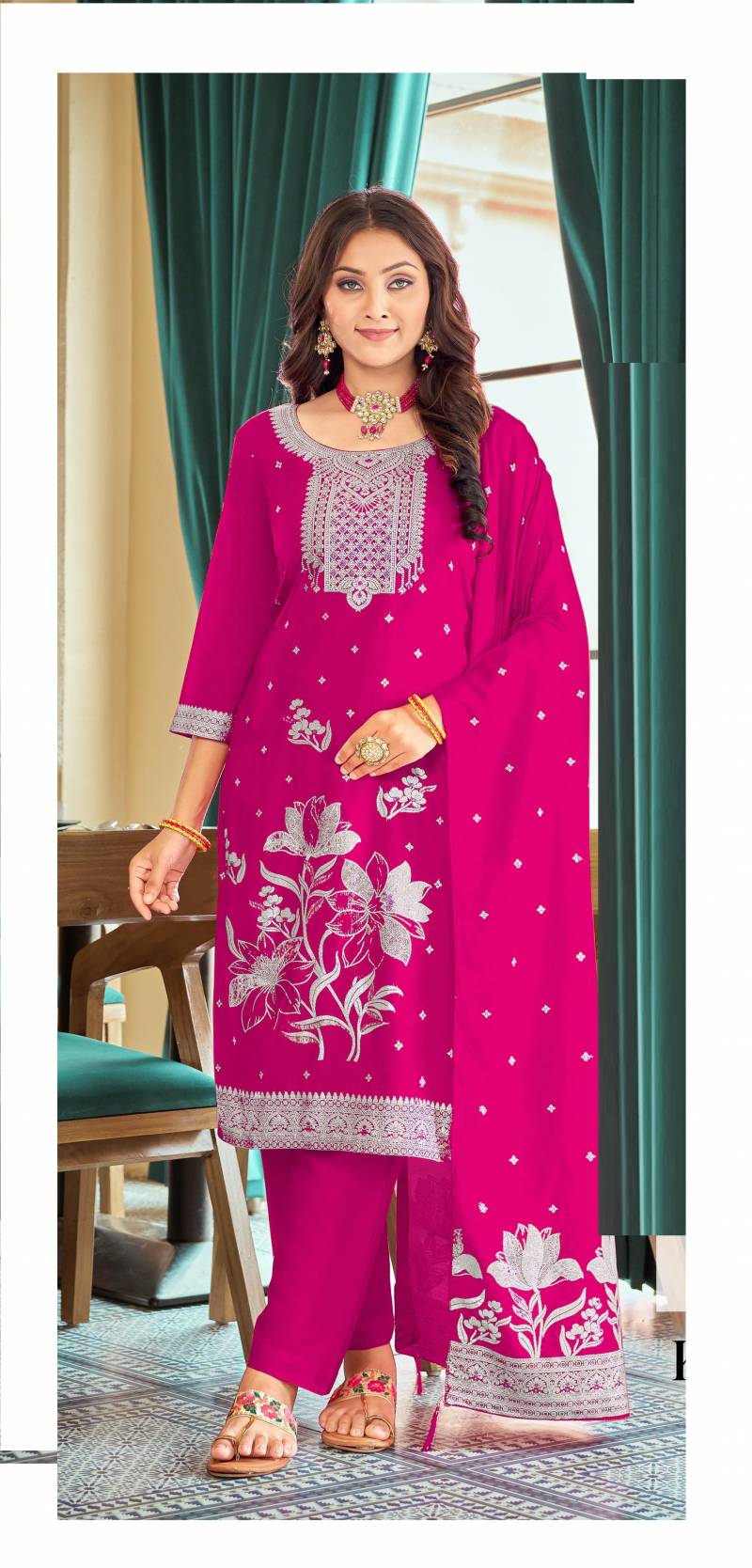Vitara Crystal 1 Kurti Bottom With Dupatta Collection