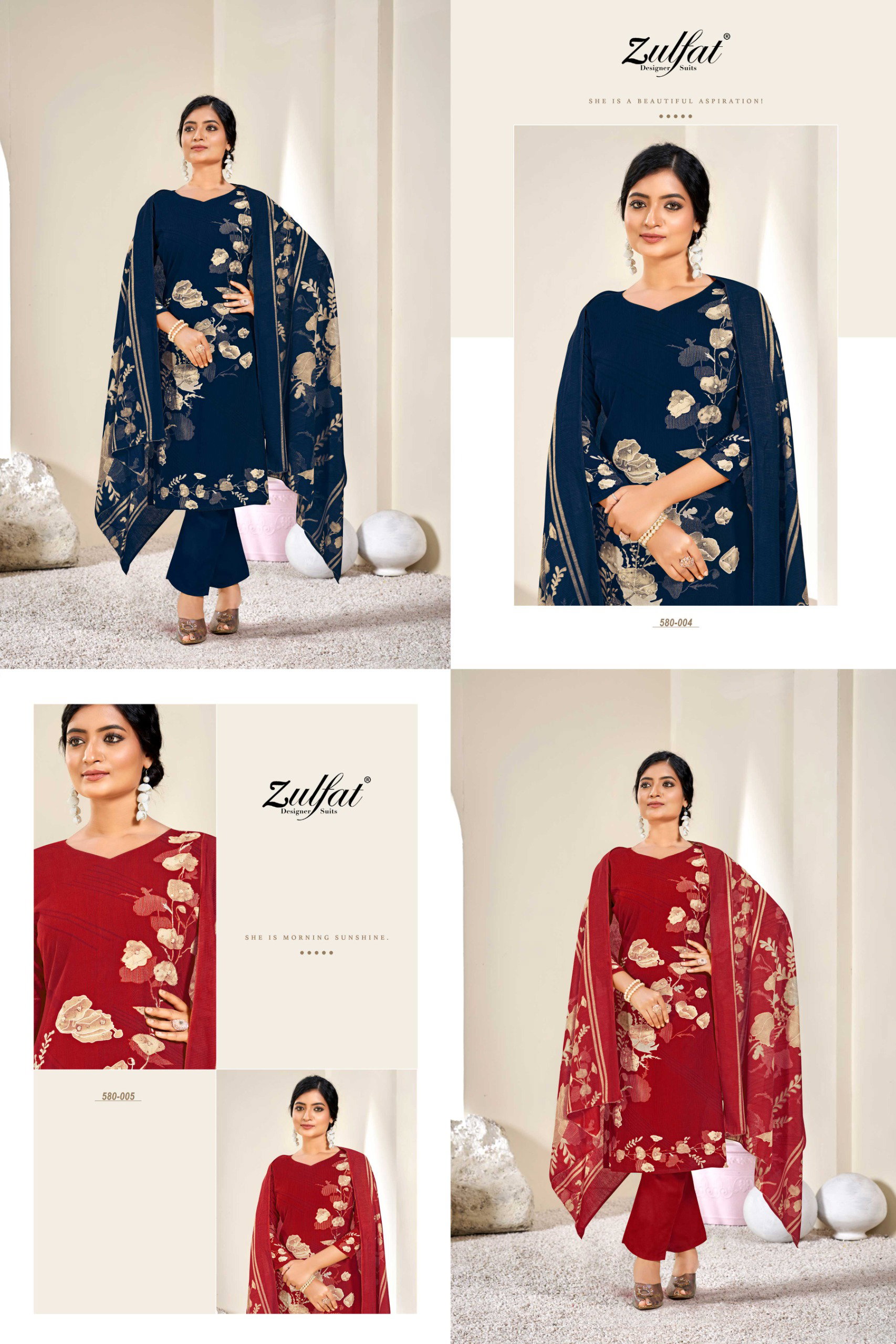 Zulfat Zahavi Vol 4 Digital Printed Dress Material Collection
