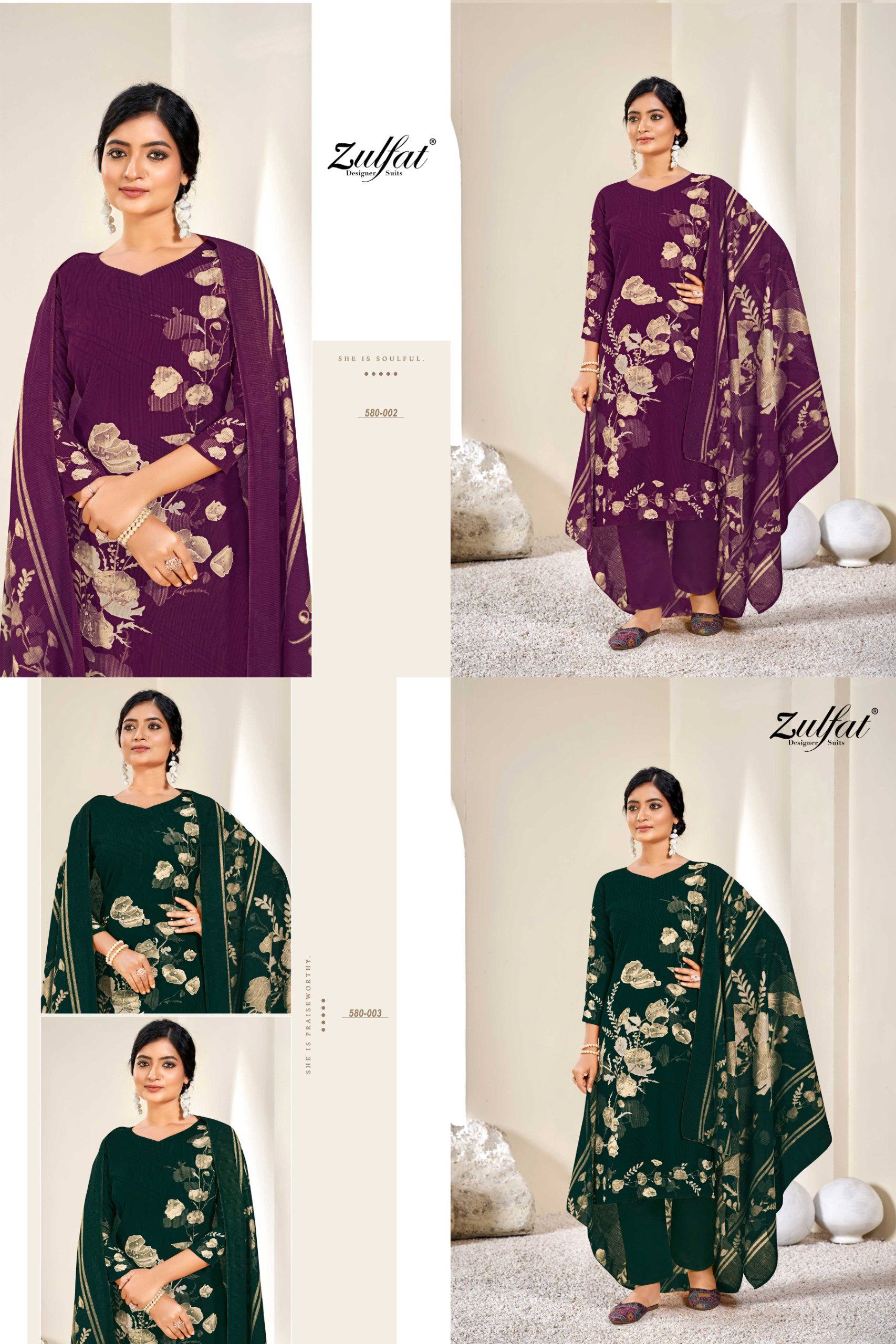 Zulfat Zahavi Vol 4 Digital Printed Dress Material Collection