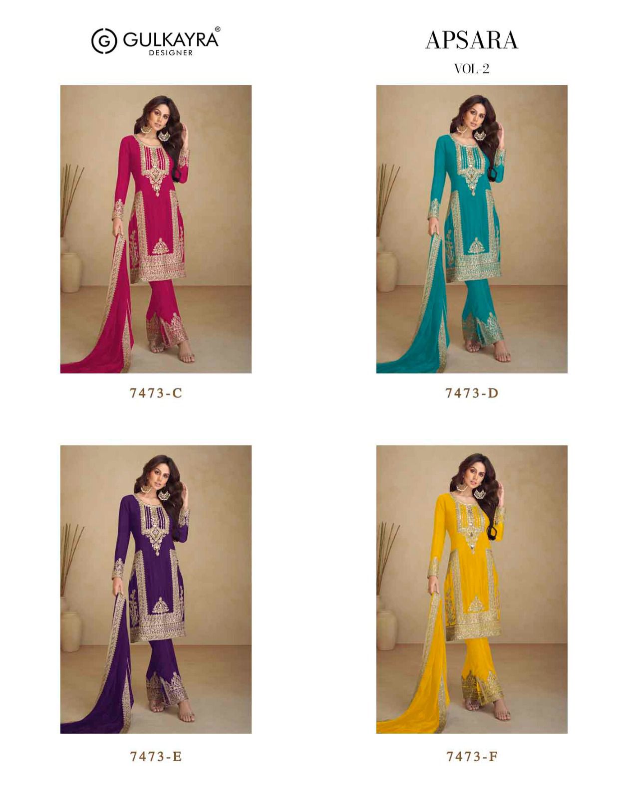 Gulkayra Apsara Vol 2 Chinon Designer Salwar Suits Collection