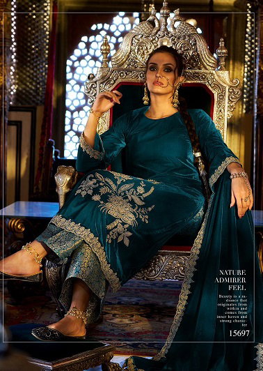 Ibiza Spring Glory Velvet Designer Salwar Suits Collection