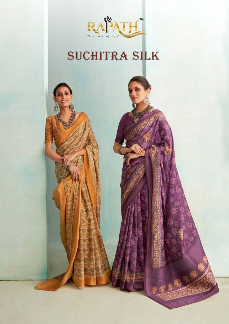 Rajpath Suchitra Silk Handloom Digital Printed Fancy Saree