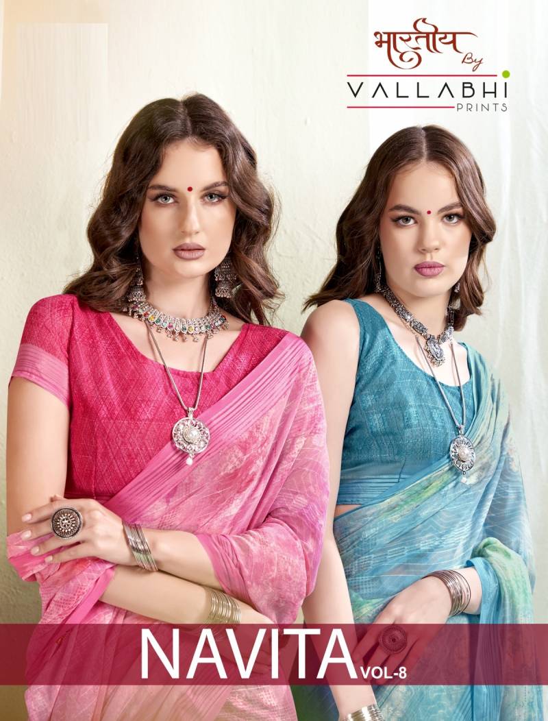 Vallabhi Navita Vol 8 Georgette Fancy Saree Collection