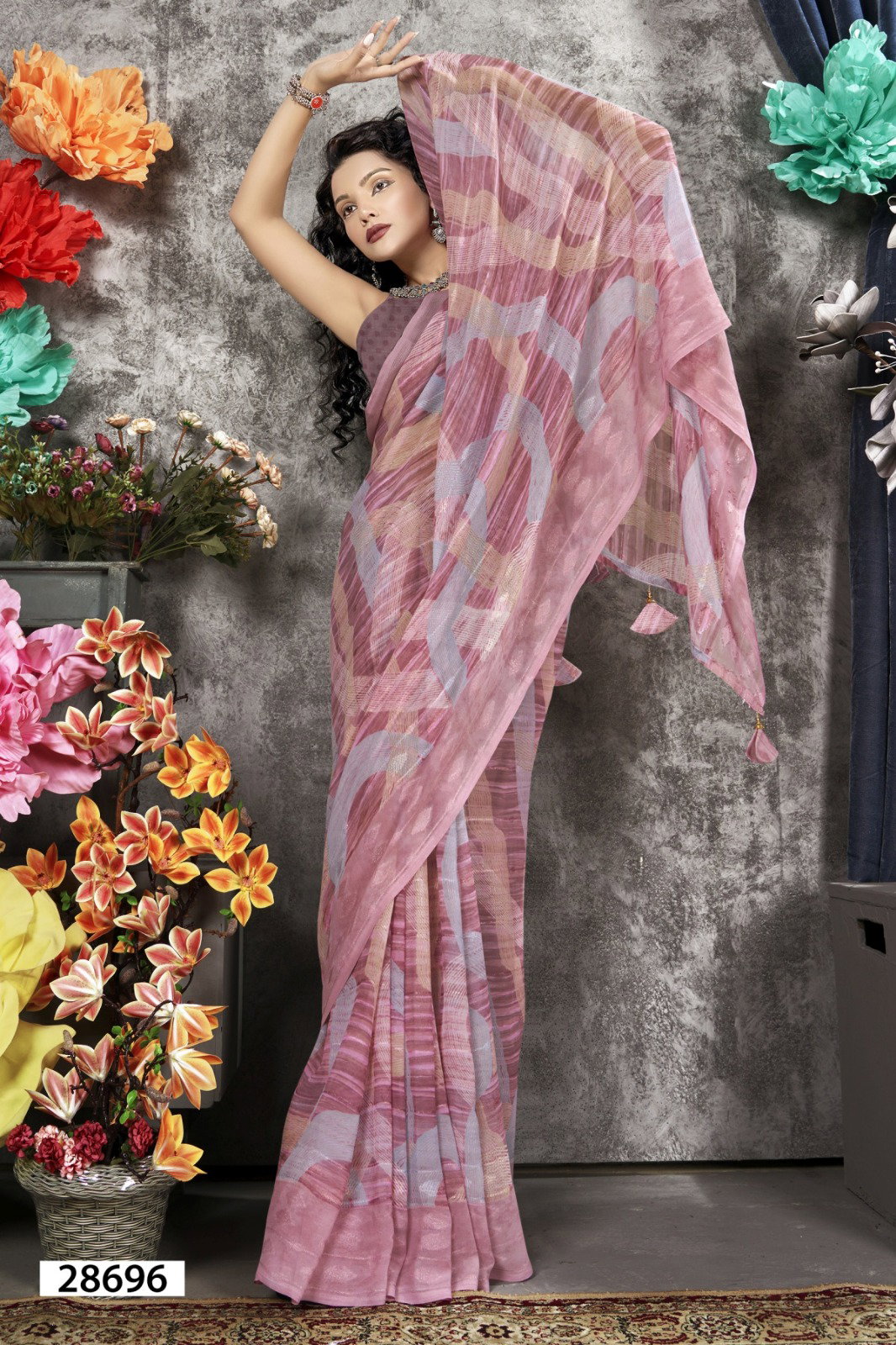Vallabhi Samaa Georgette Fancy Saree Collection