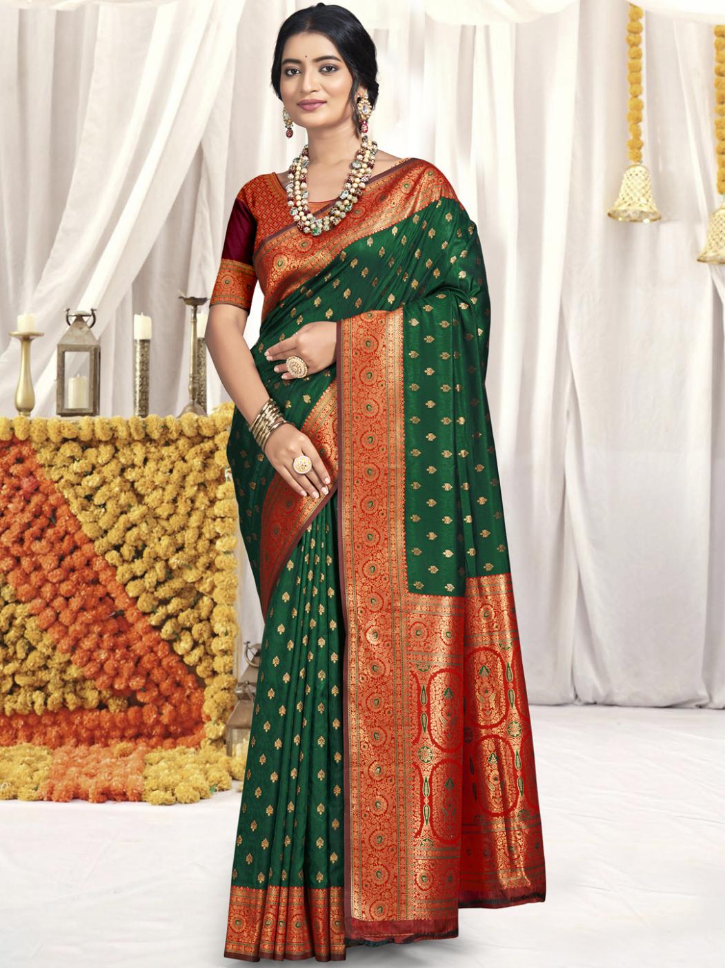 Bunawat Vindhya Silk Festival Wear Saree Collection