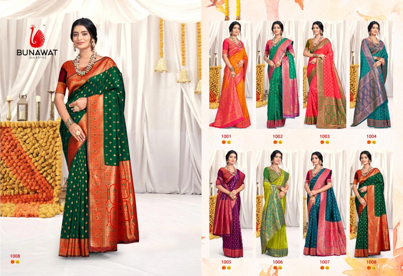 Bunawat Vindhya Silk Festival Wear Saree Collection