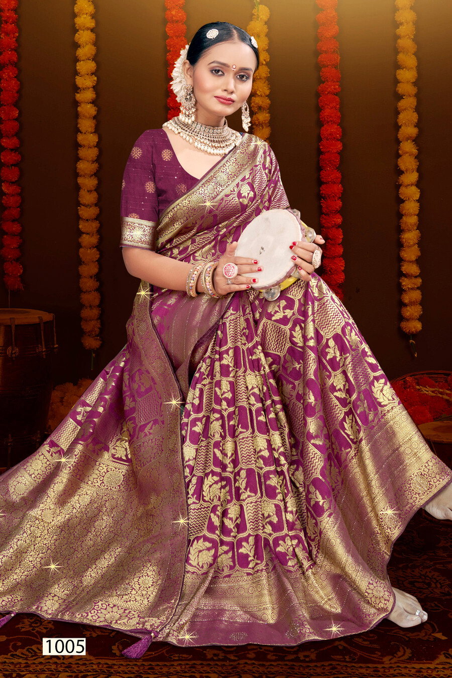 Saroj Peacock Silk Saroski Vol 5 Georgette Saree Collection