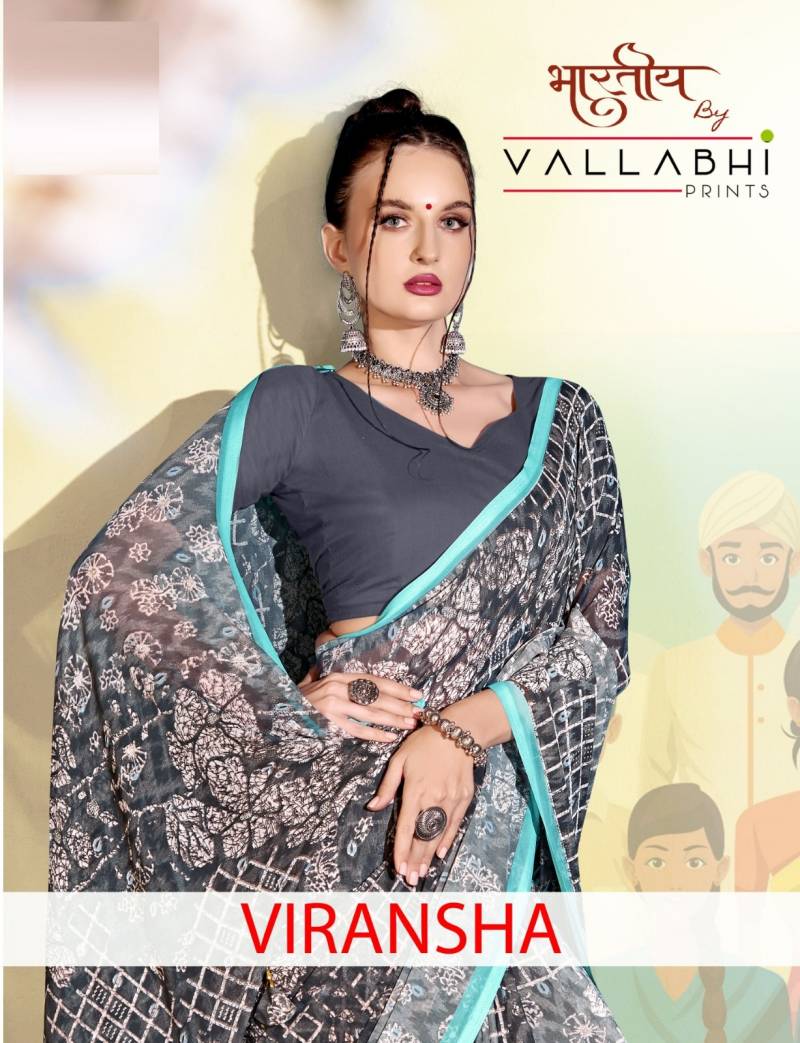Vallabhi Viransha Georgette Fancy Saree Collection