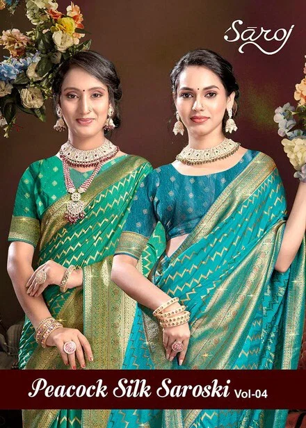 Saroj Peacock Silk Vol 4 Georgette Silk Saree Collection