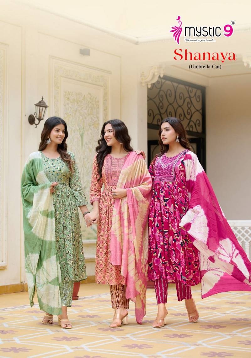 Mystic 9 Shanaya Vol 05 Kurti Bottom With Dupatta Collection