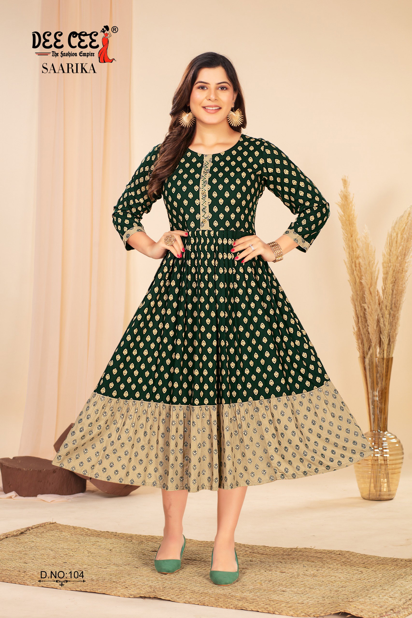 Deecee Saarika Rayon Plain Kurti Collection