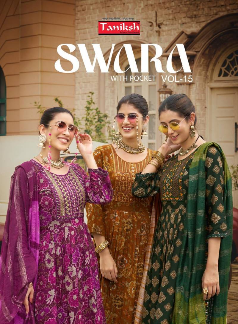 Taniksh Swara Vol 15 Printed Kurti Bottom With Dupatta