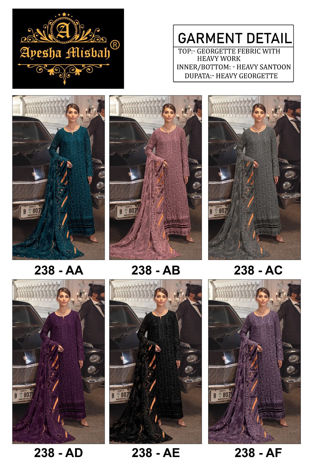 Ayesha Misbah 238 Georgette Pakistani Salwar Kameez