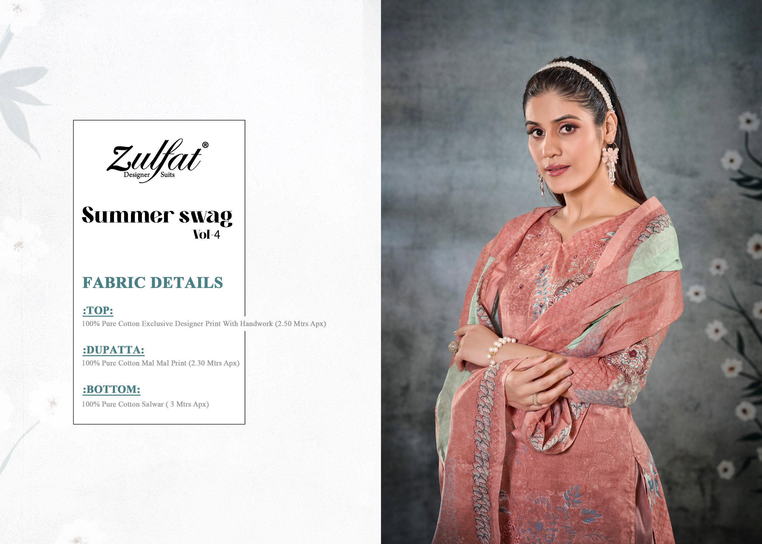 Zulfat Summer Swag Vol 4 Cotton Dress Material Collection