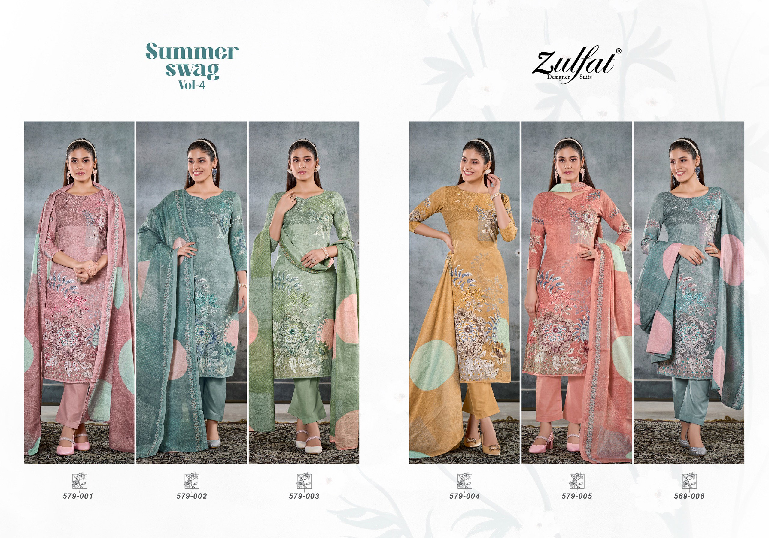 Zulfat Summer Swag Vol 4 Cotton Dress Material Collection