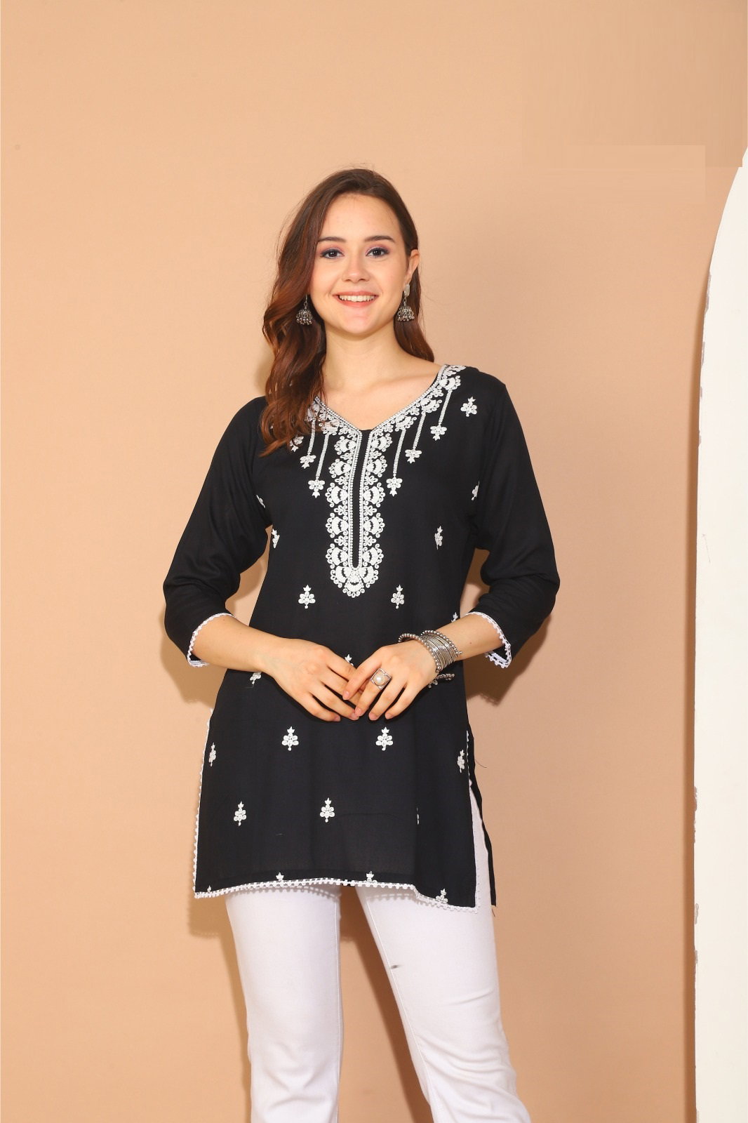 Trendy Saamya Rayon Short Kurti Collection