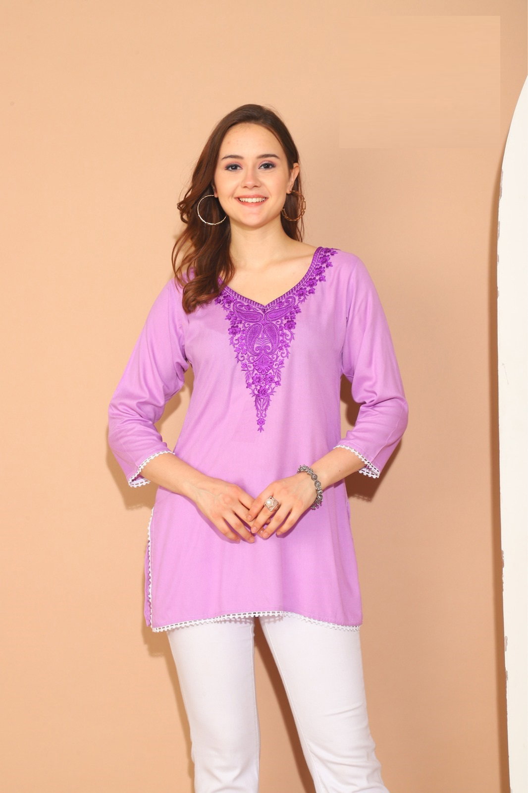 Trendy Saamya Rayon Short Kurti Collection