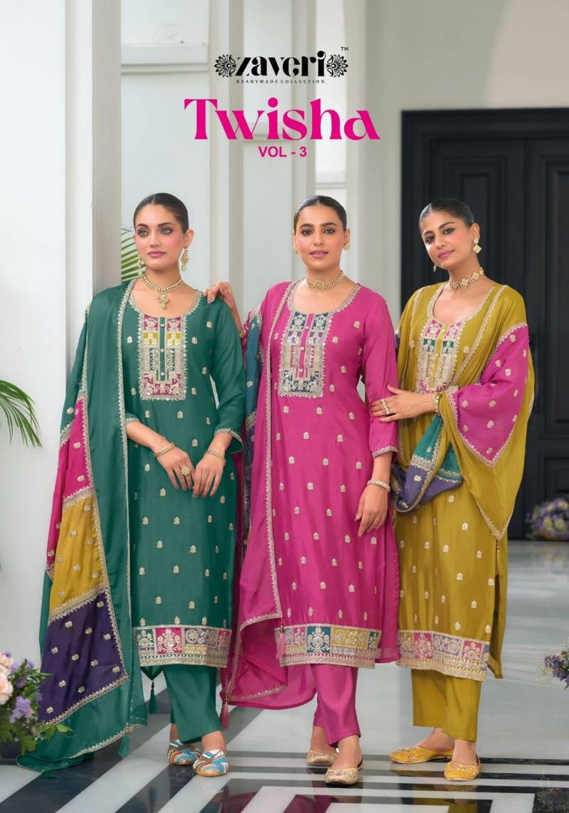 Zaveri Twisha Vol 3 Chinon Ready Made Collection