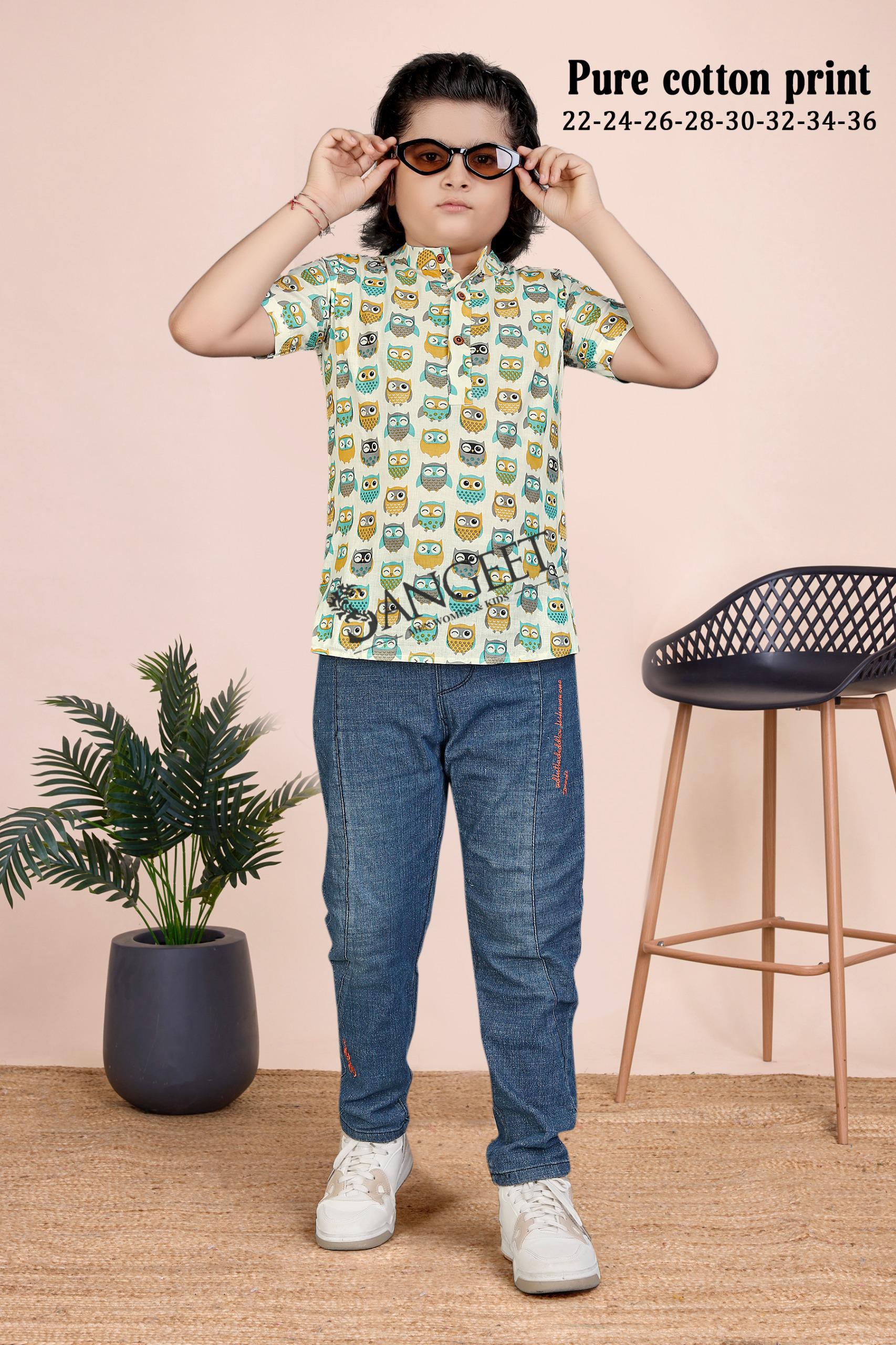 Animal Print Vol 2 Kids Cotton Kurta Collection