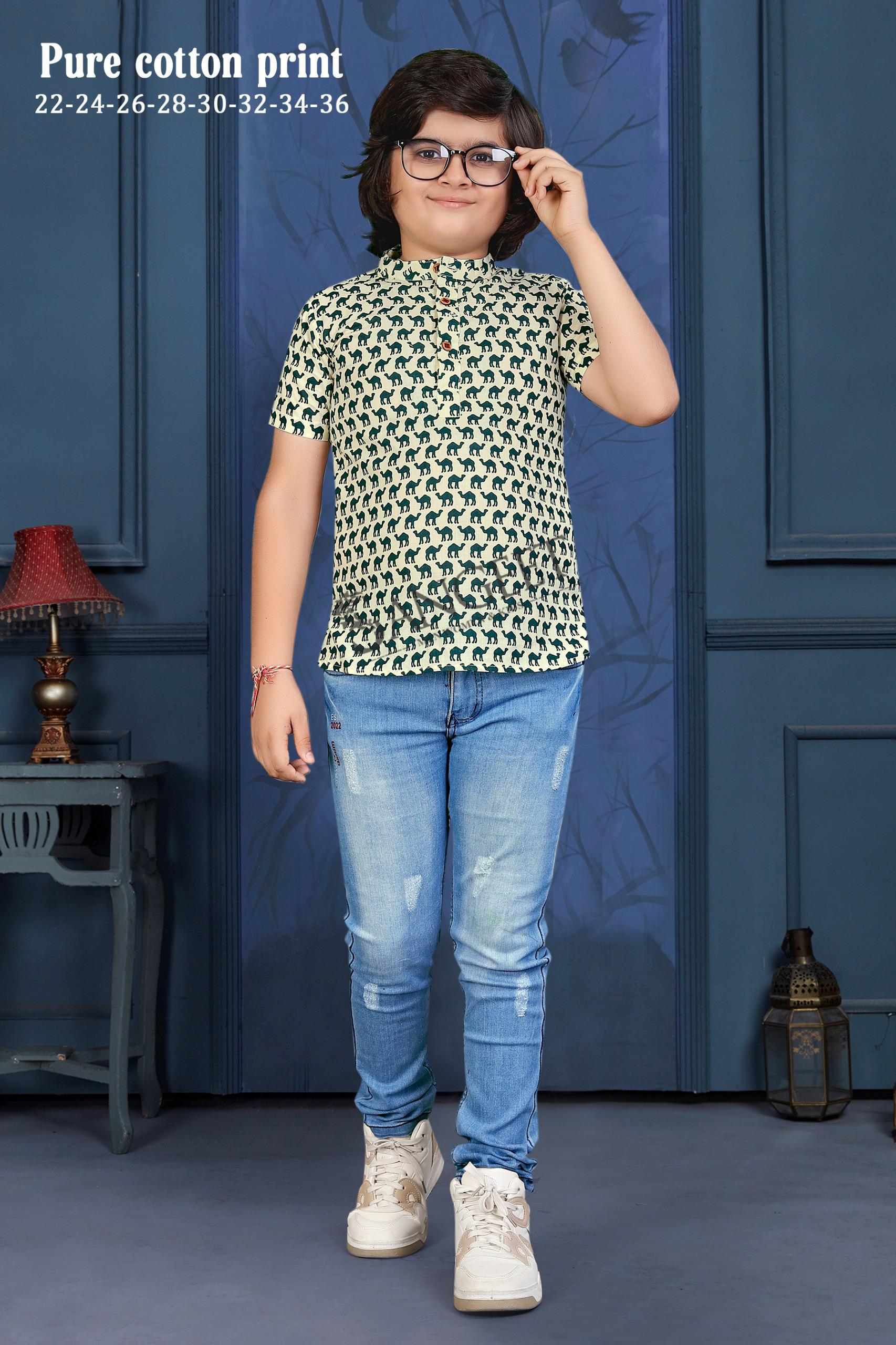 Animal Print Vol 3 Kids Cotton Kurta Collection