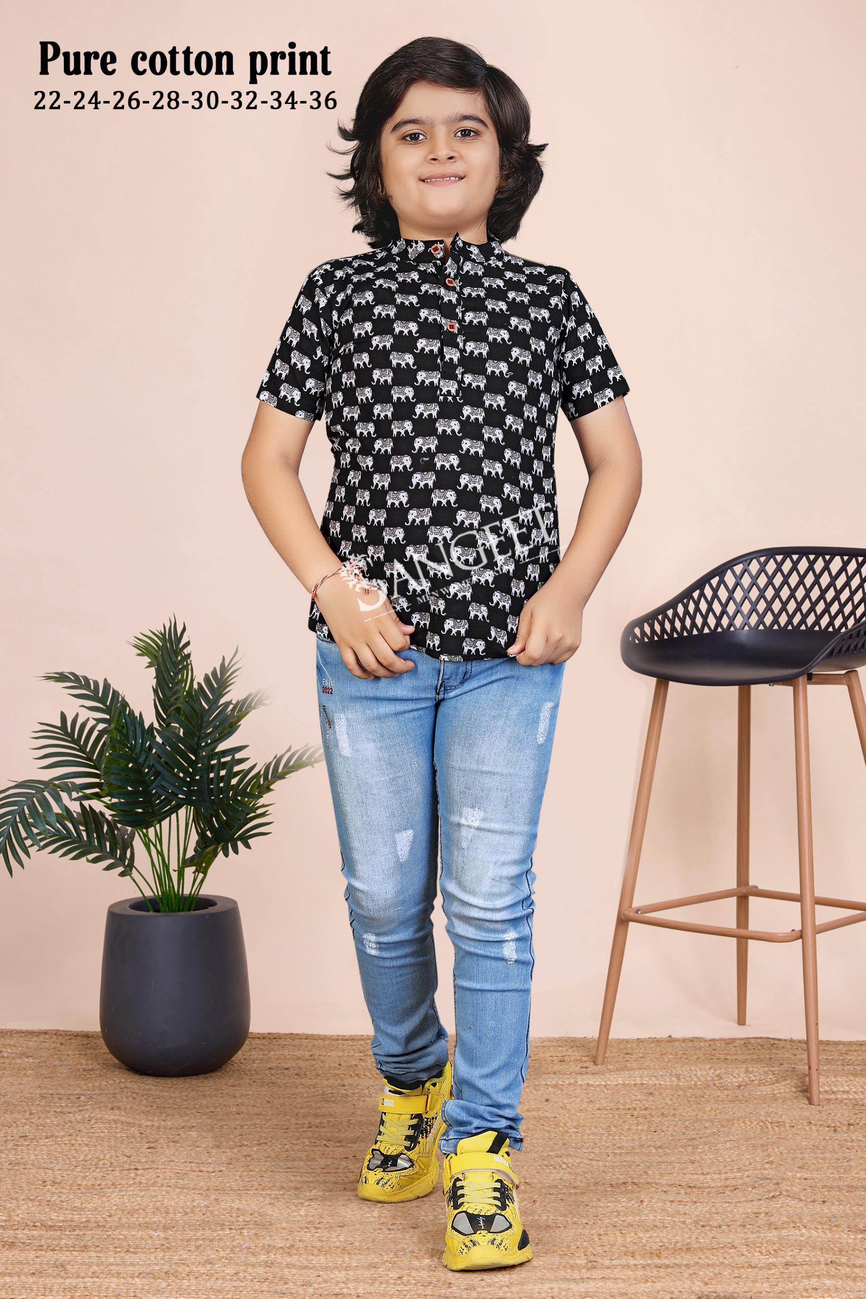 Animal Print Vol 1 Cotton Kids Kurta Collection