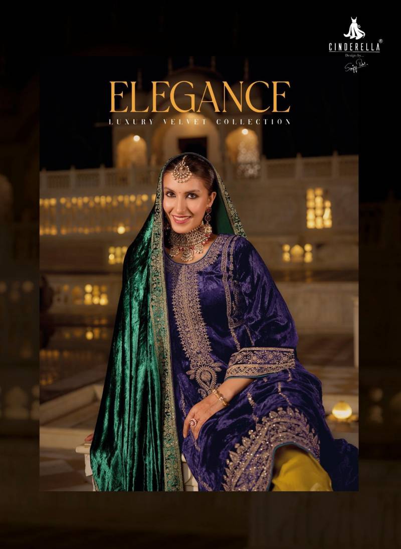Cinderella Elegance Velvet Designer Salwar Suit Collection