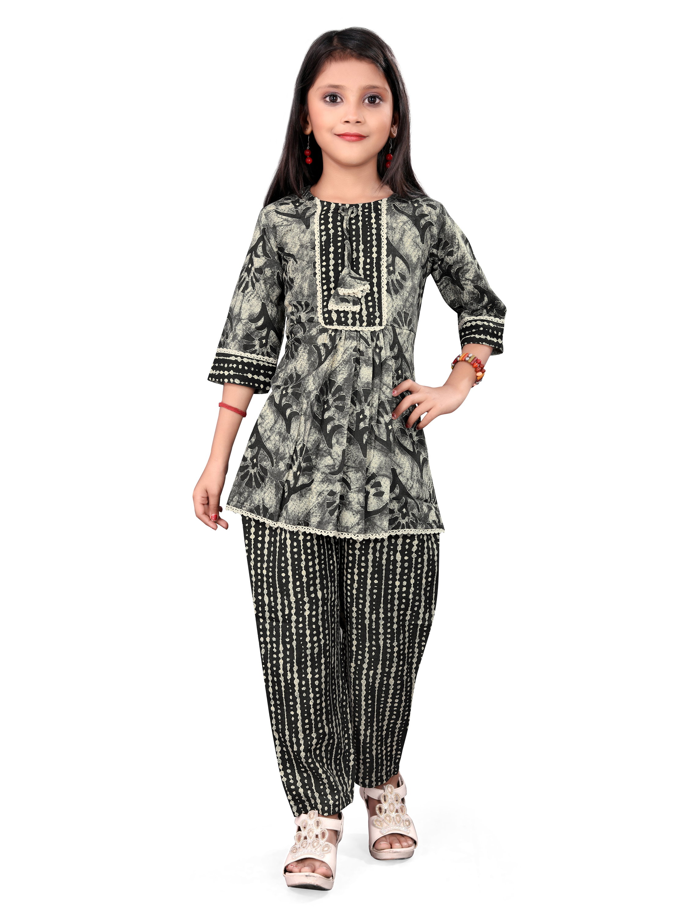 Lakshi 069 To 077 Cotton Kids Kurti With Bottom Collection