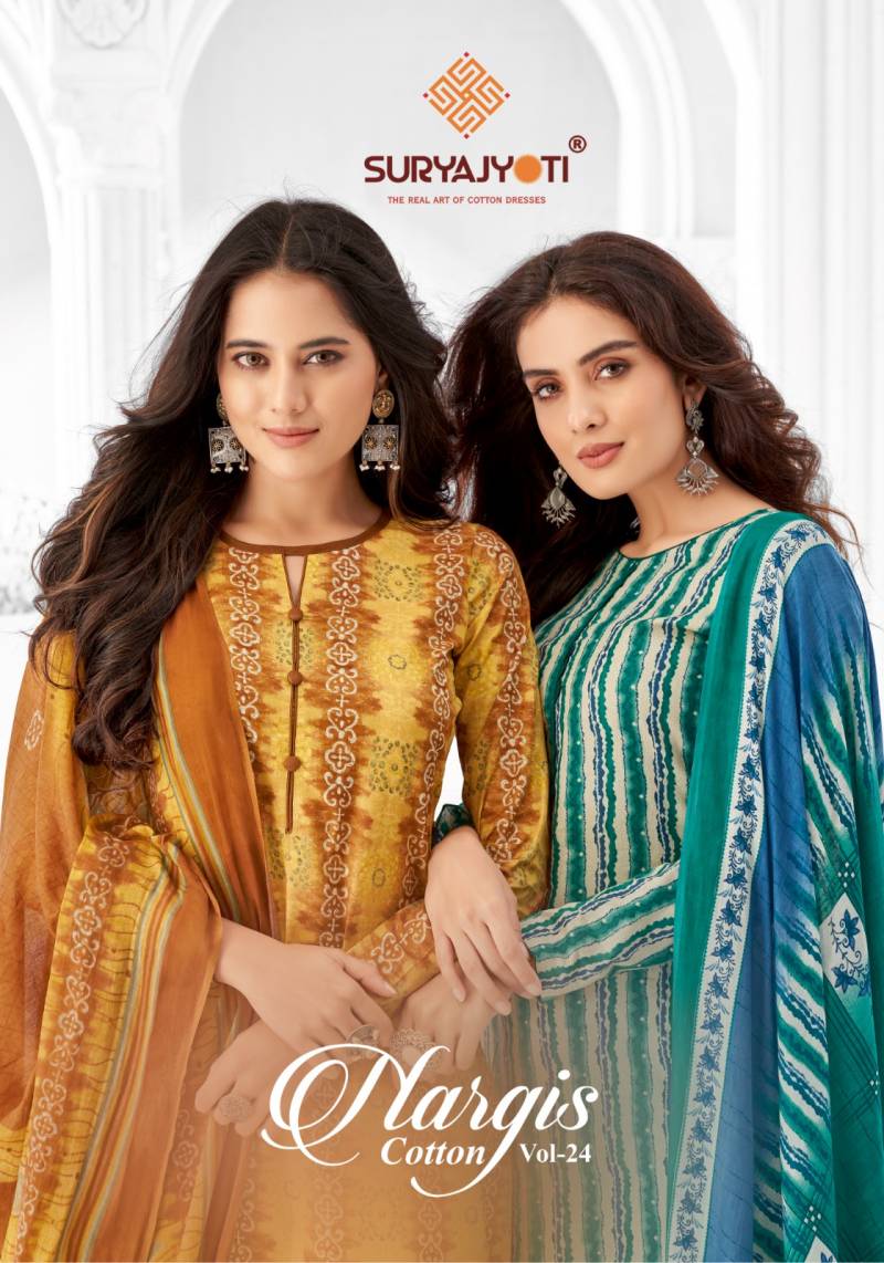 Suryajyoti Nargis Vol 24 Cotton Printed Dress Mterial Collection