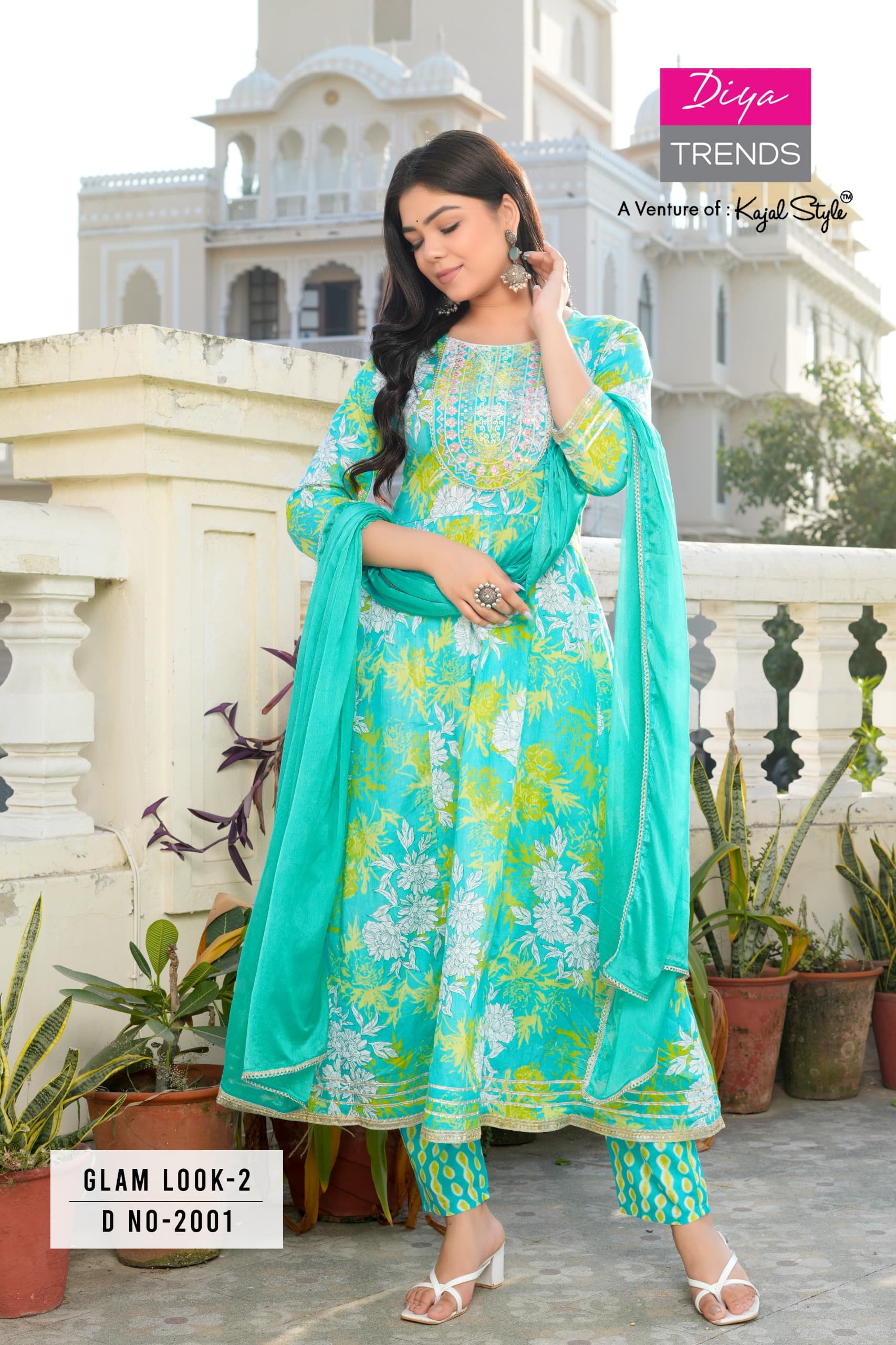 Glam Look Vol 2 By Diya Trends Anarkali Kurti Bottom With Dupatta