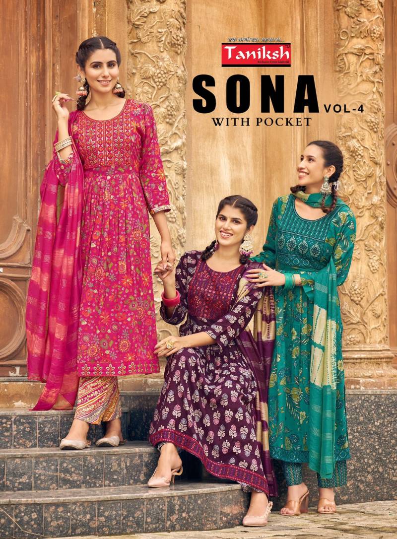 Taniksh Sona Vol 4 Printed Kurti Bottom With Dupatta