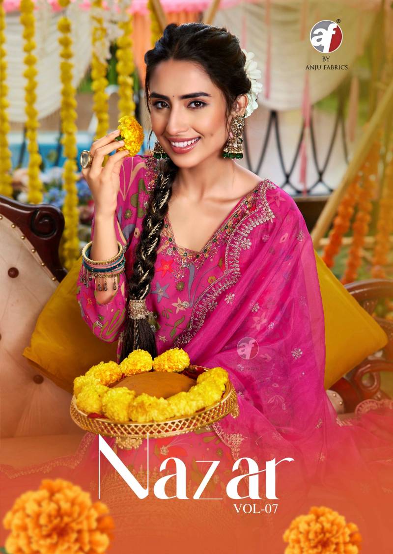 Af Nazar Vol 7 Kurti Bottom With Dupatta Collection