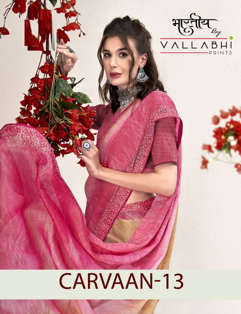 Vallabhi Carvaan Vol 13 Brasso Printed Saree Collection