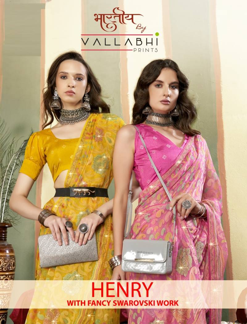 Vallabhi Henry Brasso Printed Saree Collection