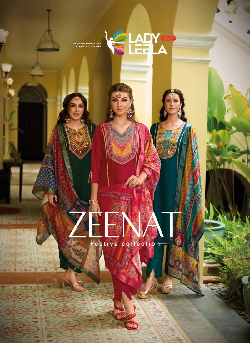 Lady Leela Zeenat Kurti Pant With Dupatta Collection