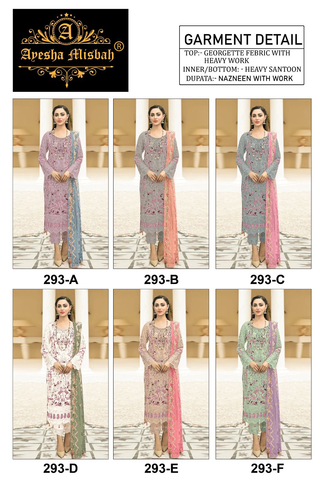Ayesha Misbah 293 Georgette Pakistani Salwar Kameez