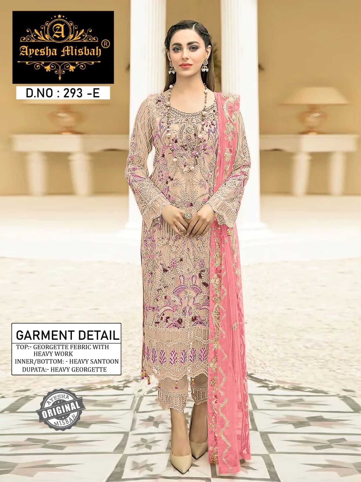 Ayesha Misbah 293 Georgette Pakistani Salwar Kameez