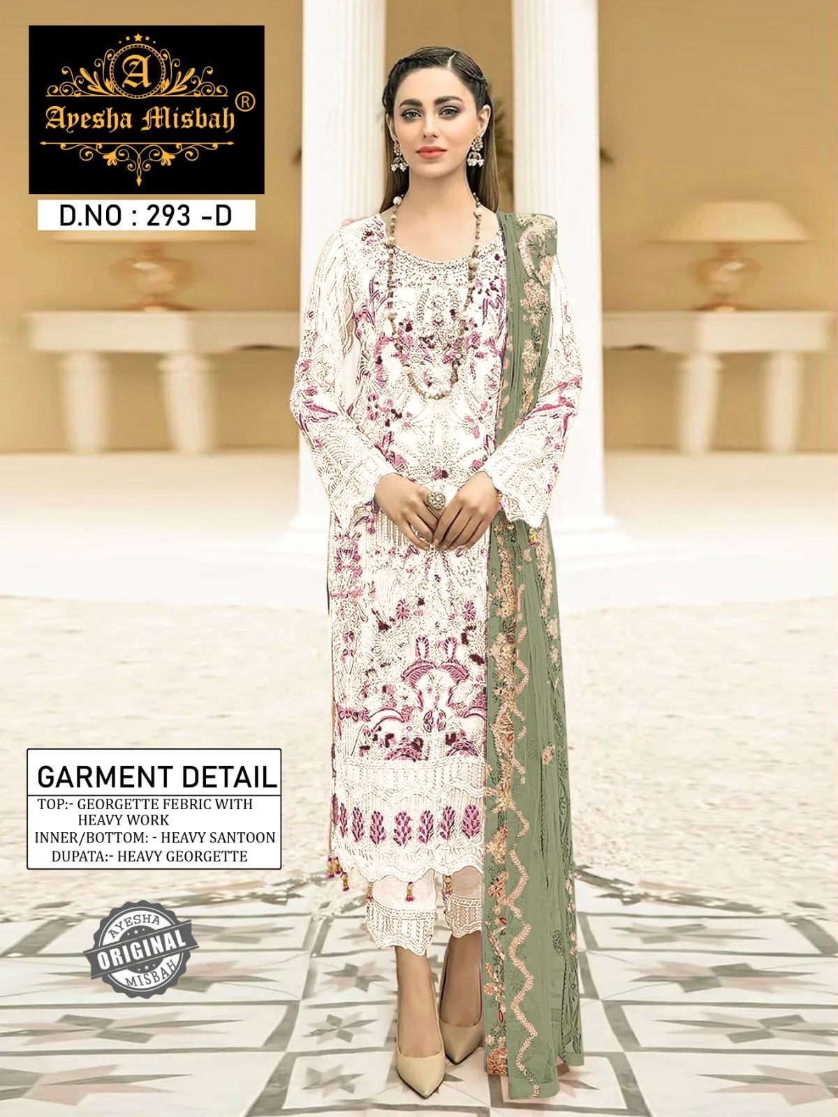 Ayesha Misbah 293 Georgette Pakistani Salwar Kameez