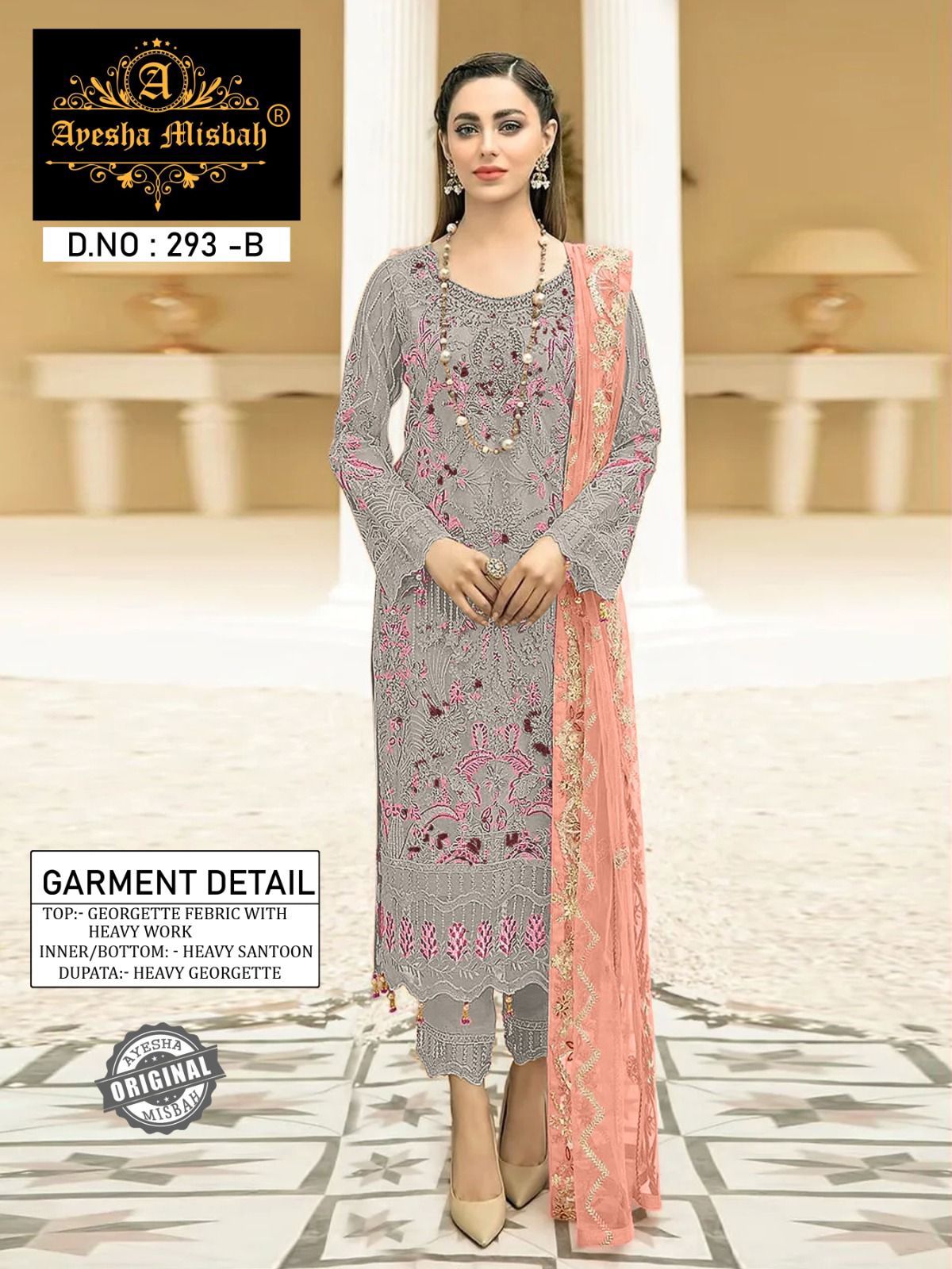 Ayesha Misbah 293 Georgette Pakistani Salwar Kameez
