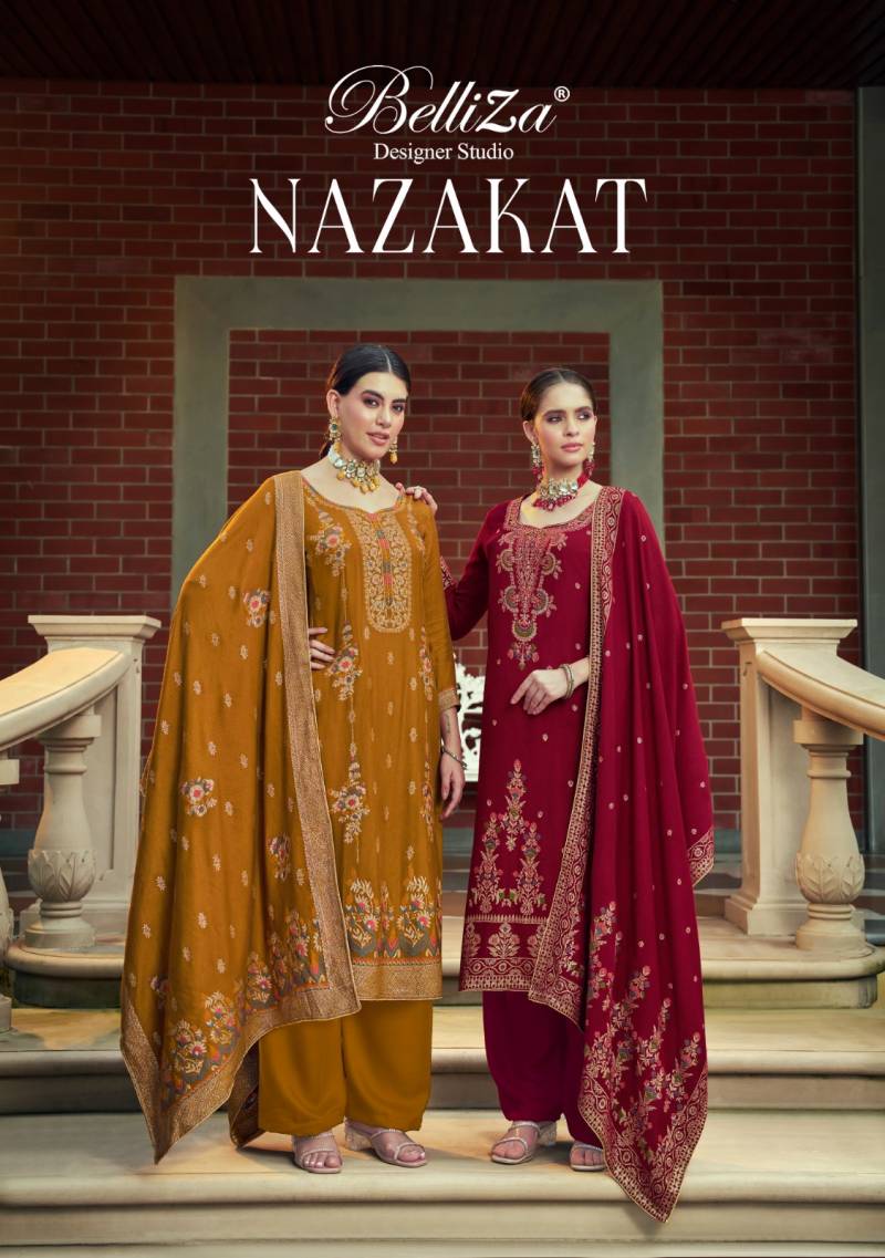 Belliza Nazakat 976 Series Pashmina Dress Material Collection