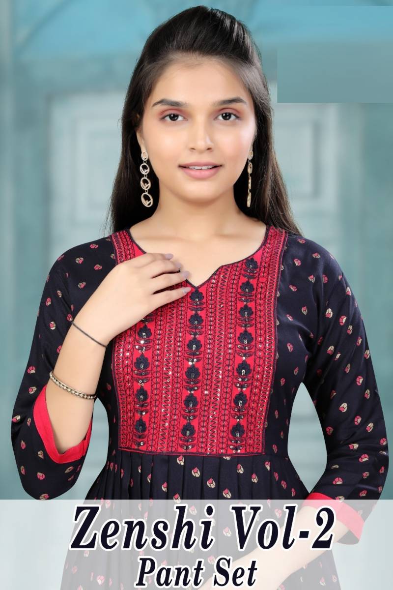 Zenshi Vol 2 Pant Set Kids Kurti Bottom With Dupatta Collection