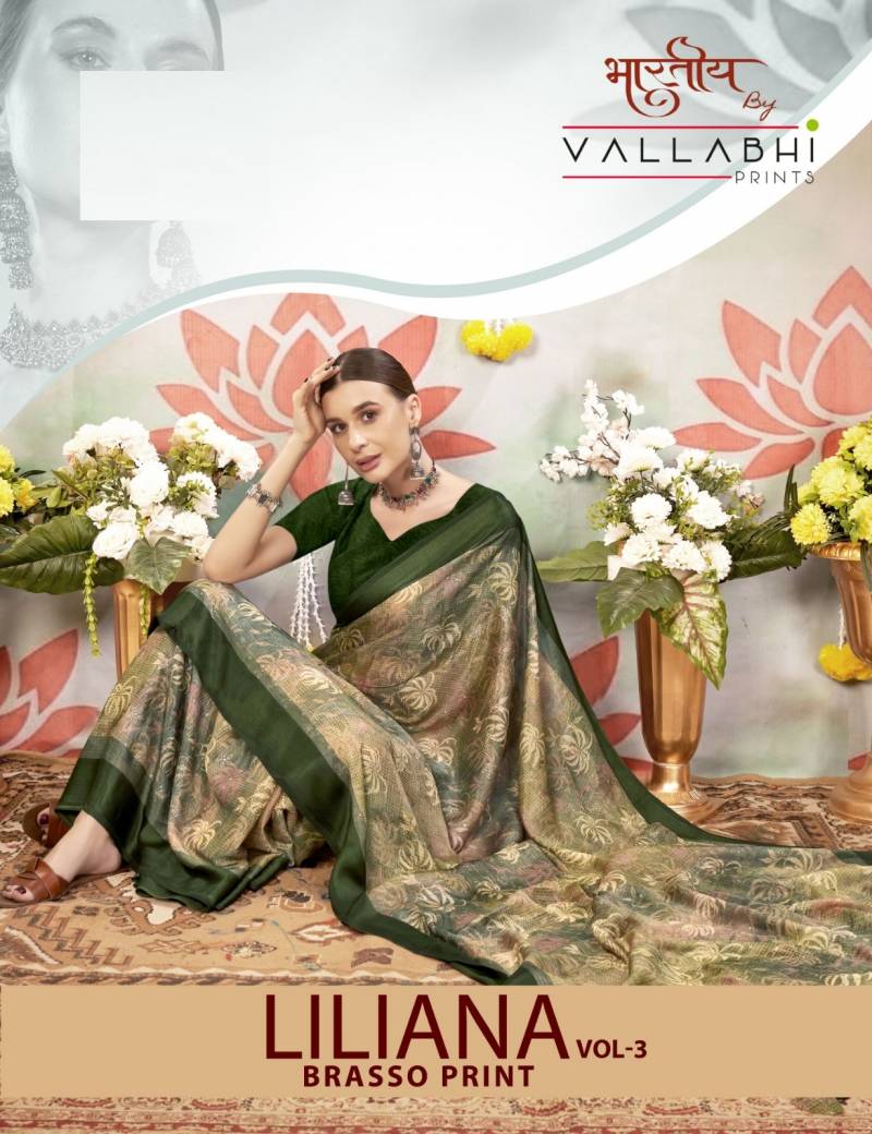 Vallabhi Liliana Vol 3 Brasso Printed Saree Collection
