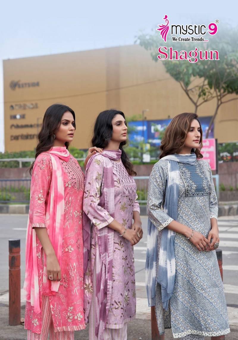 Mystic 9 Shagun Vol 9 Kurti Bottom With Dupatta Collection