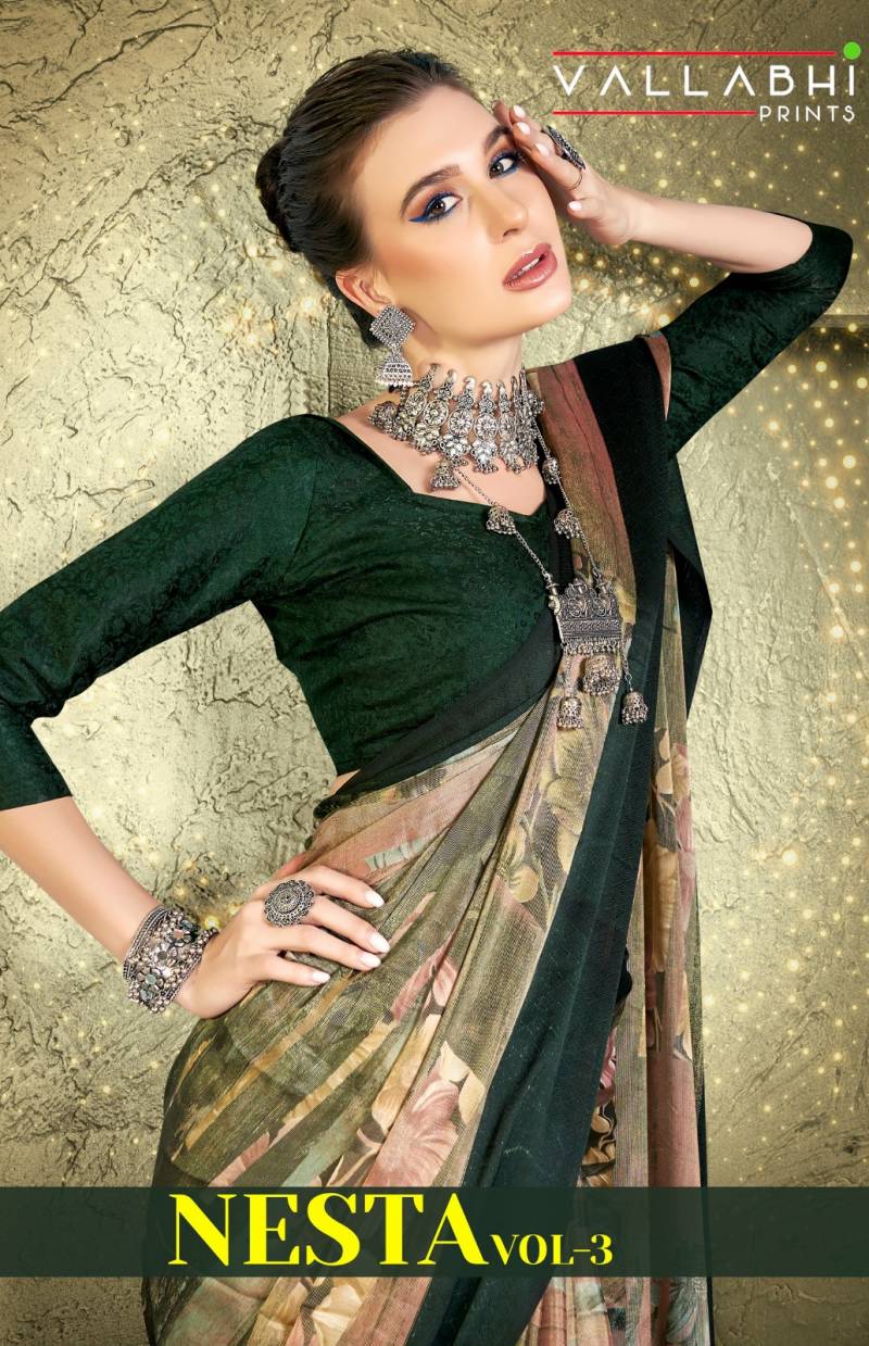 Vallabhi Nesta Vol 3 Brasso Printed Saree Collection