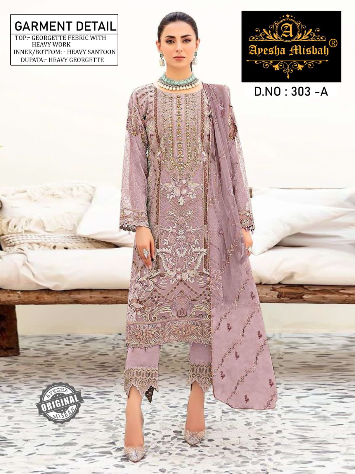 Ayesha Misbah 303 Georgette Pakistani Salwar Kameez