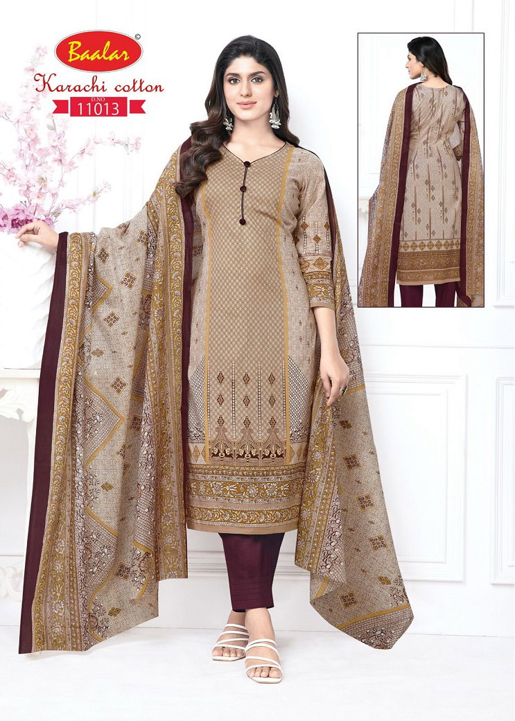 Baalar Karachi Cotton Vol 11 Dress Material Collection