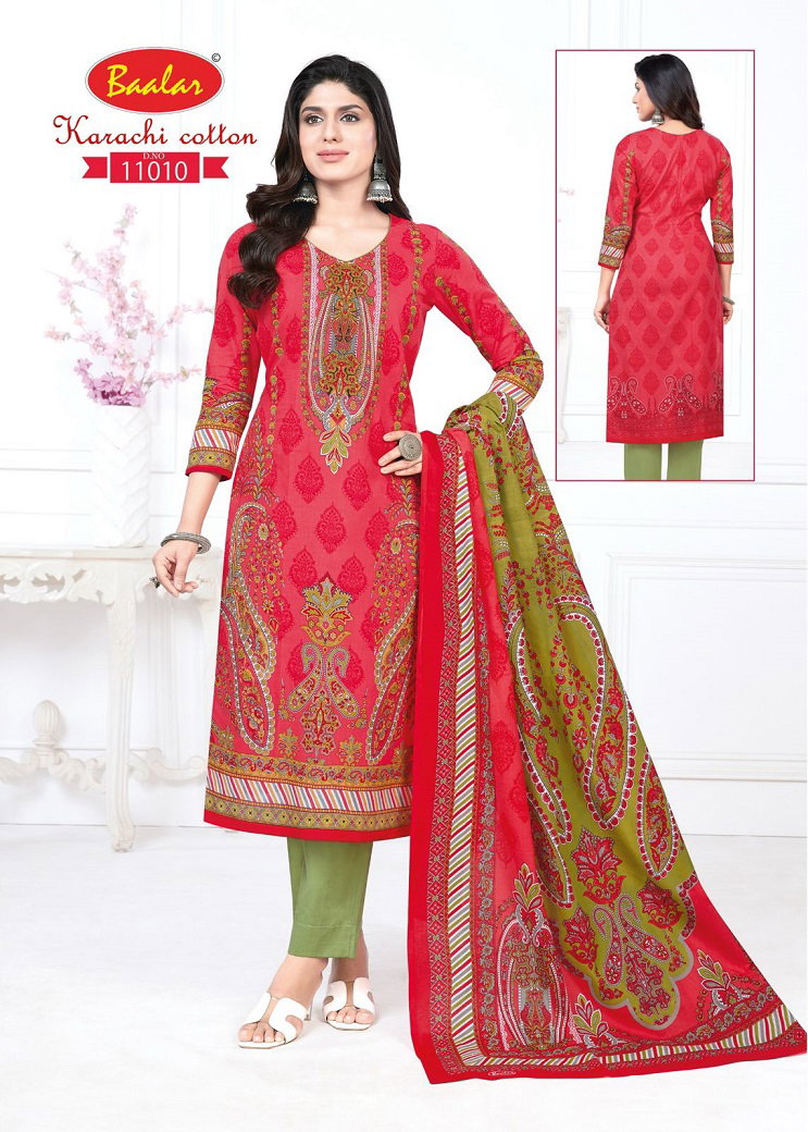Baalar Karachi Cotton Vol 11 Dress Material Collection