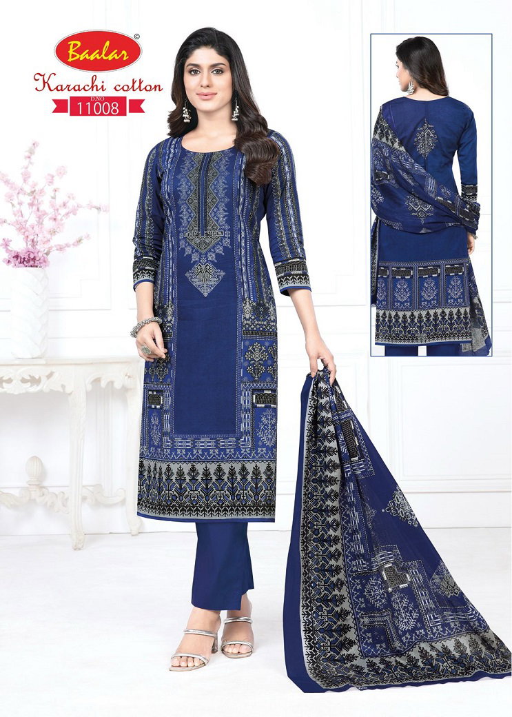 Baalar Karachi Cotton Vol 11 Dress Material Collection