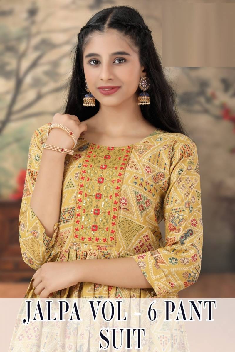 Jalpa Vol 6 Pant Suit Printed Kids Wear Collection