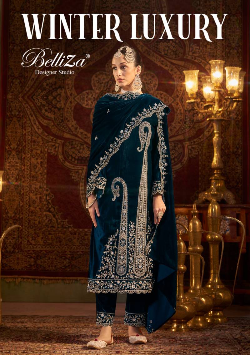 Belliza Winter Luxury Velvet Dress Material Collection