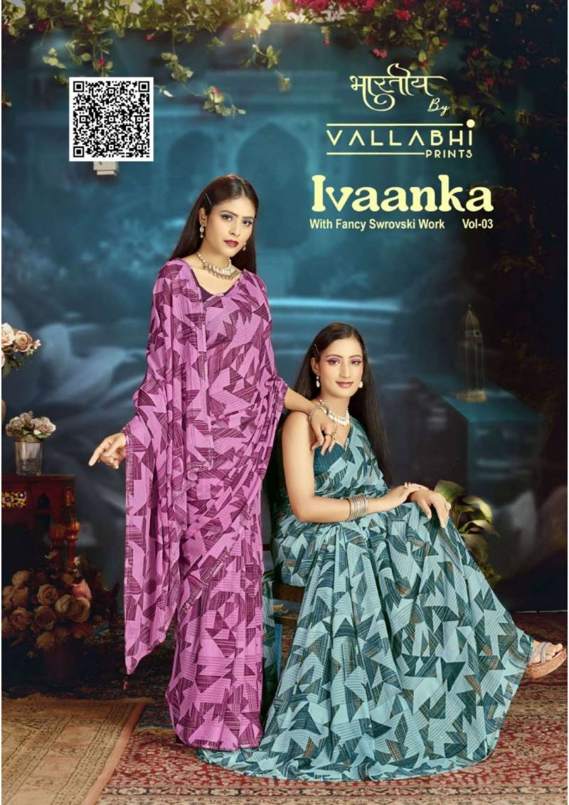Vallabhi Ivaanka Vol 3 Georgette Printed Saree Collection